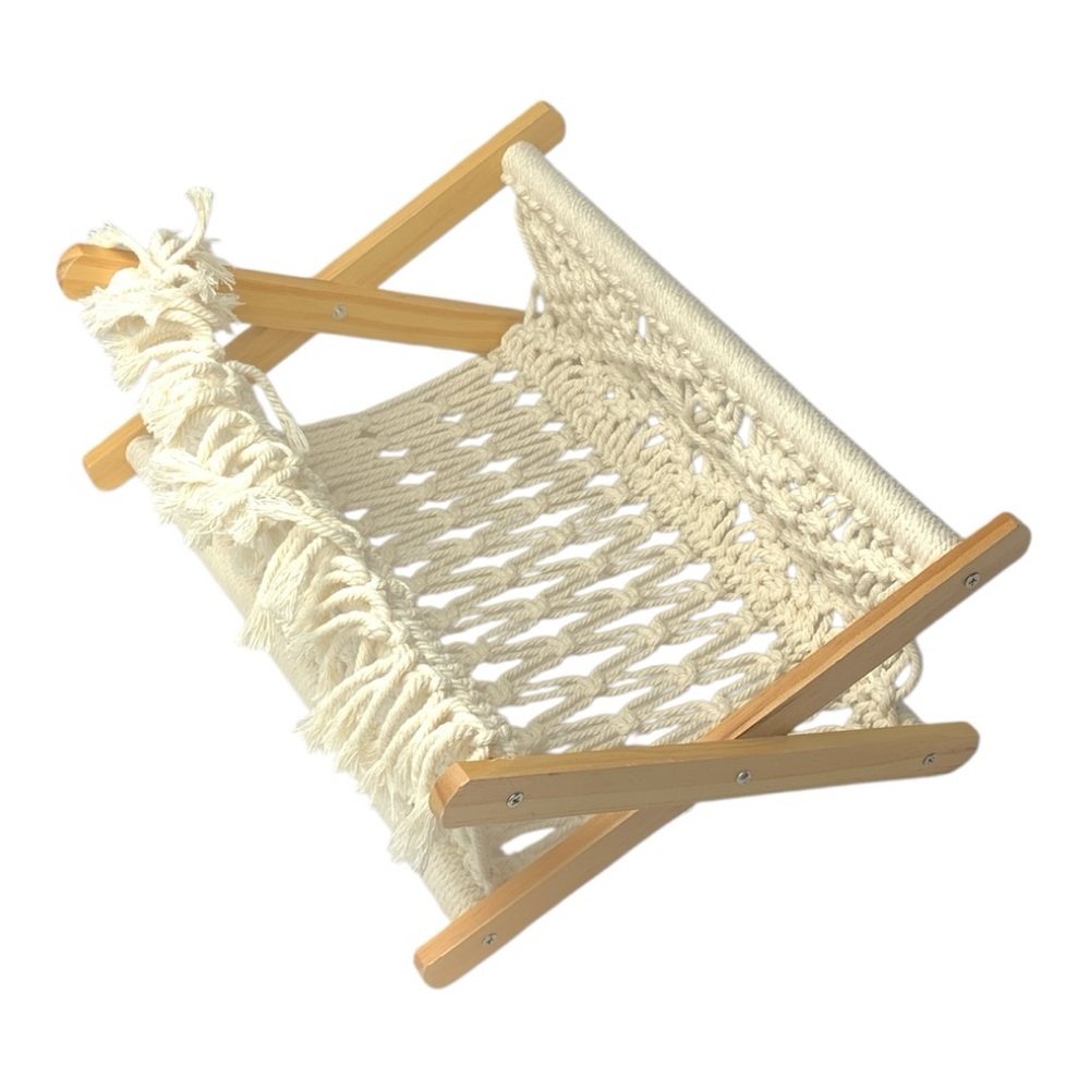 Macrame Wooden Bin / Holder